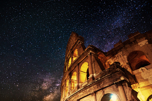 Colliseum in night time