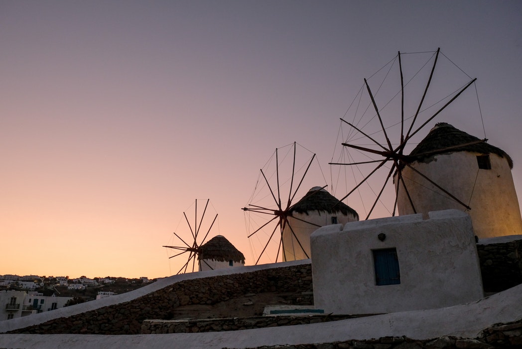 Foto atardecer en Mikonos